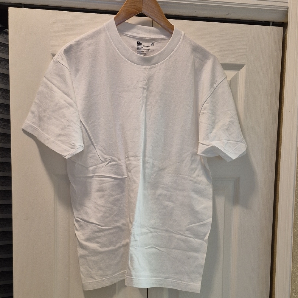 White Short Sleeve Crew Neck Tee